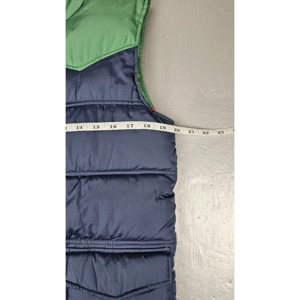 Mossimo Supply Co Puffer Vest Mens Small Green Blue Colorblock‎ Full Zip Quilted
